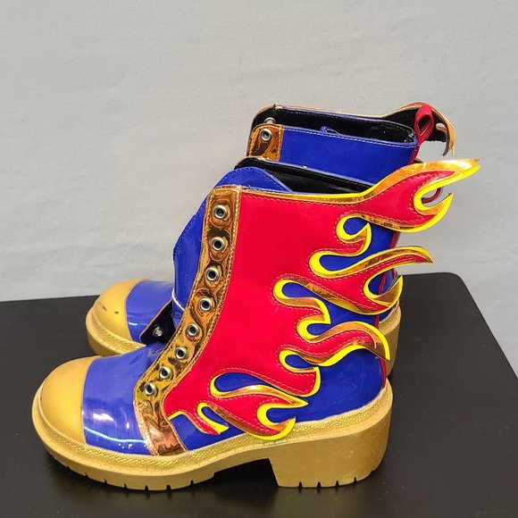 Dolls Kill Shoes Dolls Kill Cape Robbin Boots Burning Hot Flame